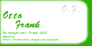otto frank business card