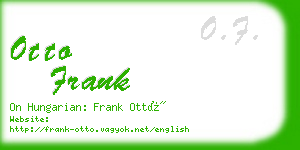otto frank business card